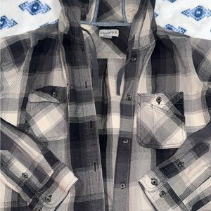 Carhartt Black and Gray Plaid Shirt
